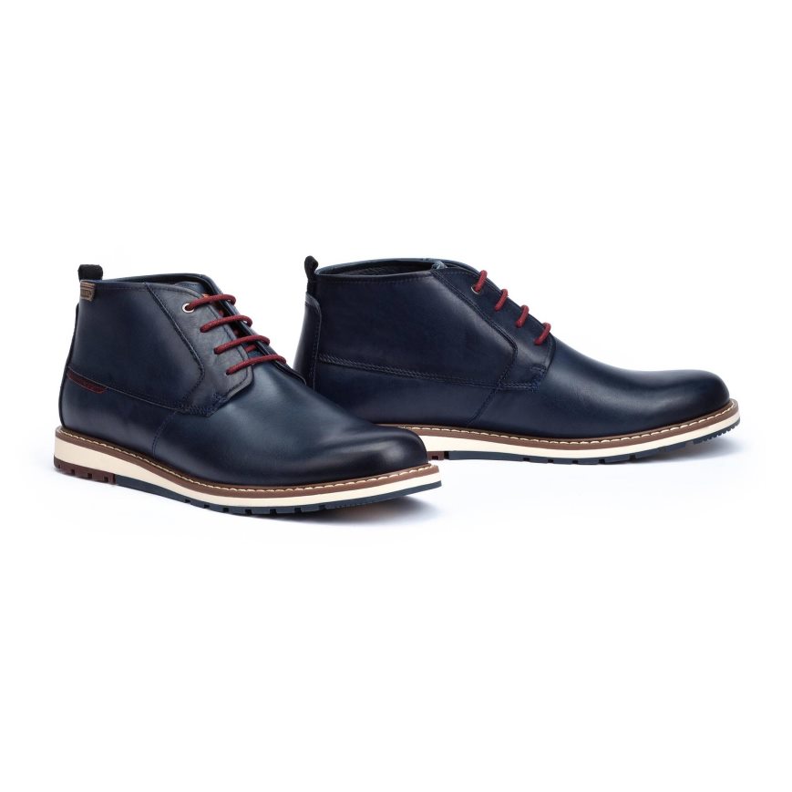 Men's Pikolinos BERNA Ankle Boots Blue | NZ R59213Q